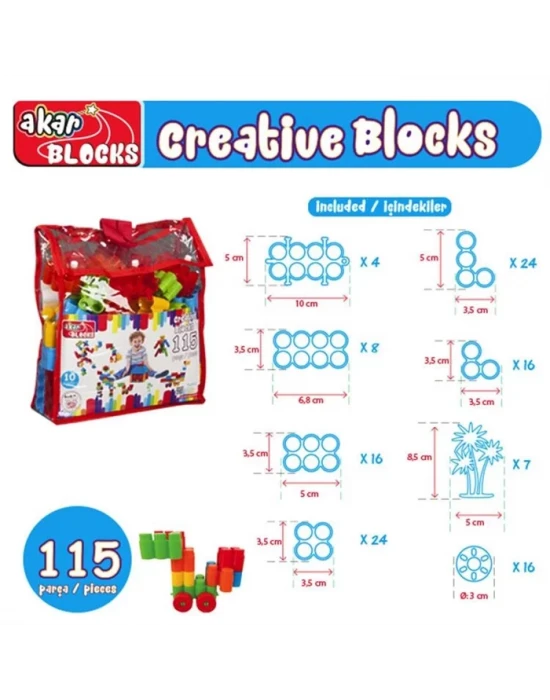 Akar Oyuncak Creative Blocks 115 Parça
