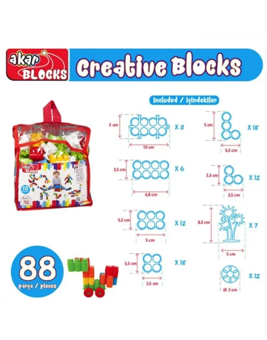 Akar Oyuncak Creative Blocks 88 Parça