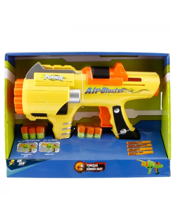 Sunman Air Gun 10 Slotlu Oyuncak Silah Sarı