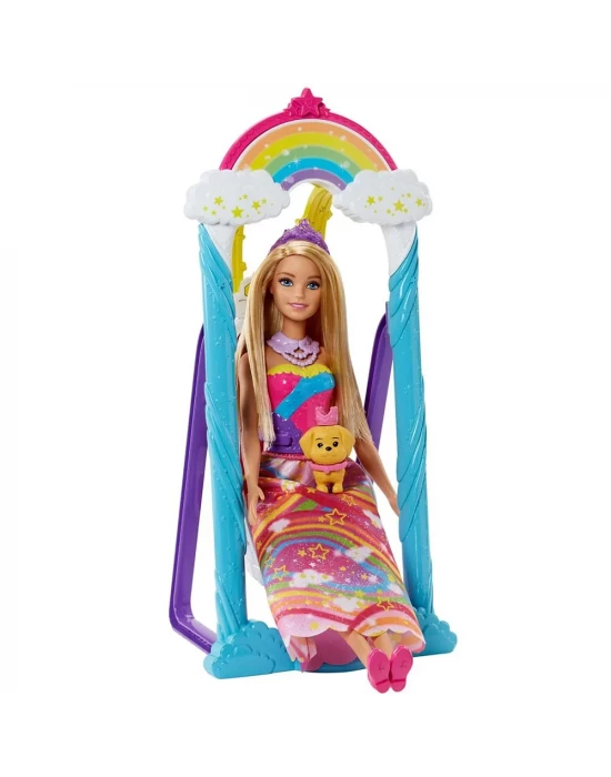 Barbie Dreamtopia Gökkuşağı Prensesi ve Salıncağı Oyun Seti FJD06