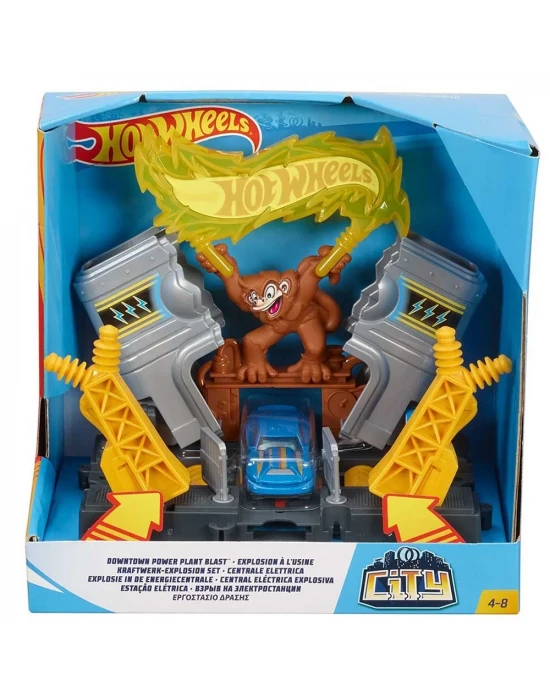 Hot Wheels Şehir Otoparkı Merkezi Elektrik Santrali Oyun Seti