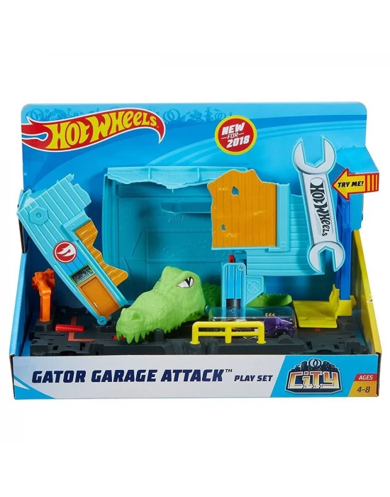 Hot Wheels Şehirde Yaratık Macerasi Timsah Garajı Kapışması FNB06