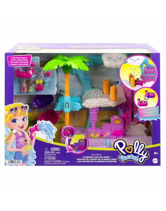 Polly Pocket Flamingo Araba Su Eğlencesi Oyun Seti