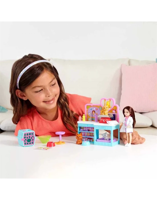 Barbie Chelsea Meslekleri Öğreniyor Veteriner Oyun Seti
