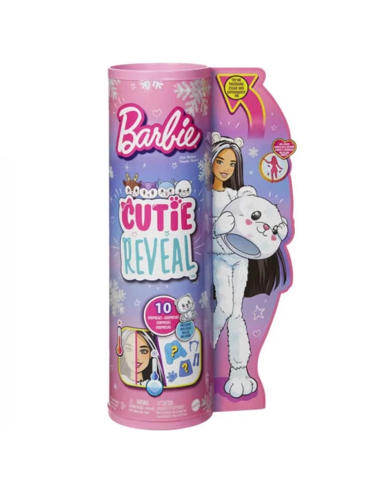 Barbie Cutie Reveal Snowflake Sparkle Bebekler - Kutup Ayısı