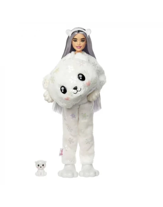 Barbie Cutie Reveal Snowflake Sparkle Bebekler - Kutup Ayısı