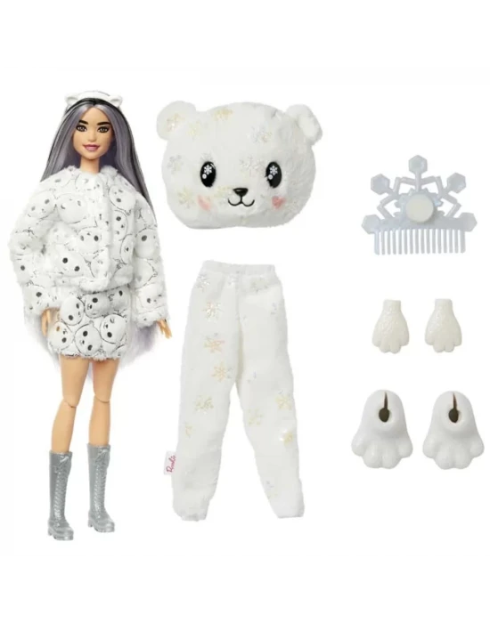 Barbie Cutie Reveal Snowflake Sparkle Bebekler - Kutup Ayısı