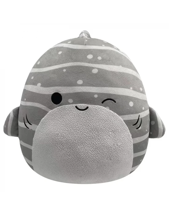 Squishmallow Gri Çizgili Balina Sachie 30 cm