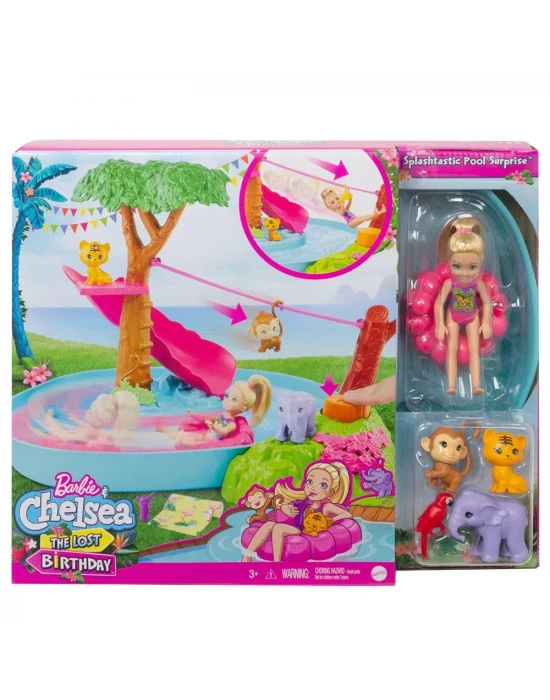 Barbie ve Chelsea Kayıp Doğum Günü Havuz Partisi Oyun Seti