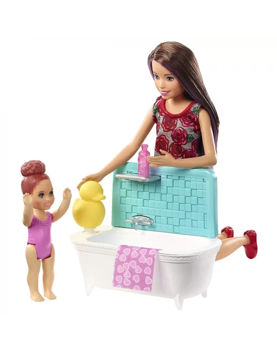 Barbie Bebek Bakıcılığı Oyun Seti FXH05