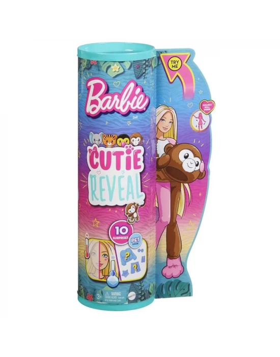 Barbie Cutie Reveal Bebekler Tropikal Orman Serisi - Maymun
