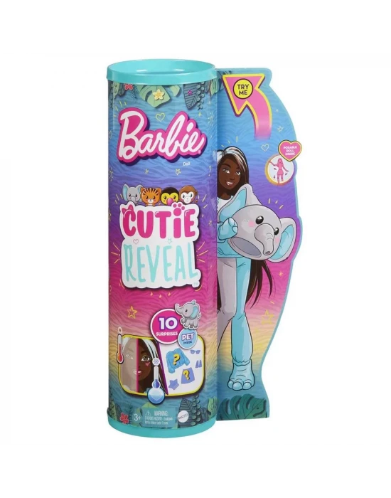 Barbie Cutie Reveal Bebekler Tropikal Orman Serisi - Fil