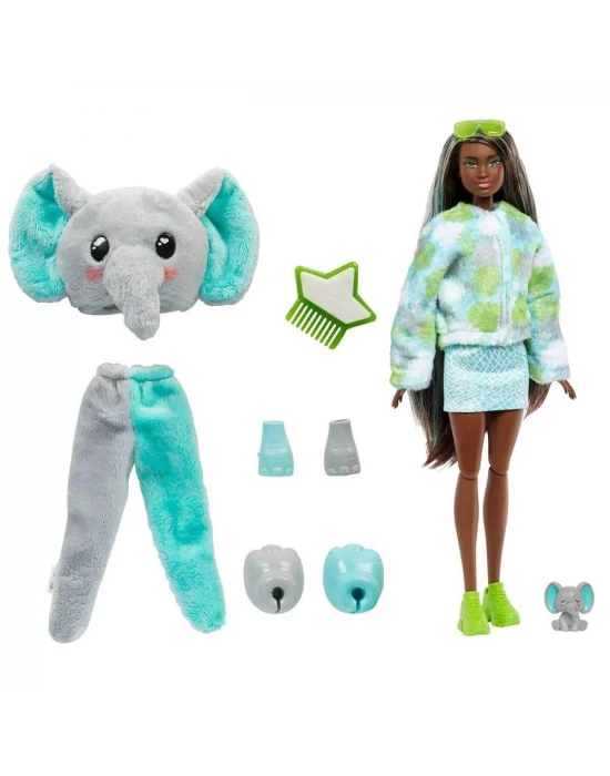 Barbie Cutie Reveal Bebekler Tropikal Orman Serisi - Fil