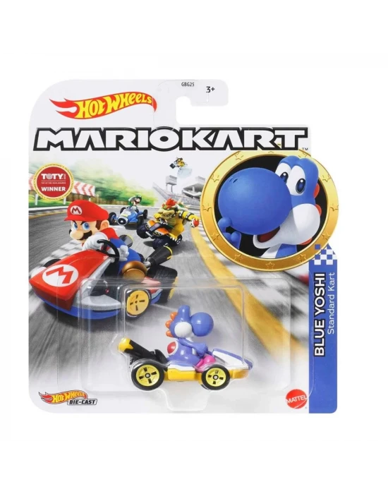 Hot Wheels Mario Kart Karakter Araçlar - Blue Yoshi