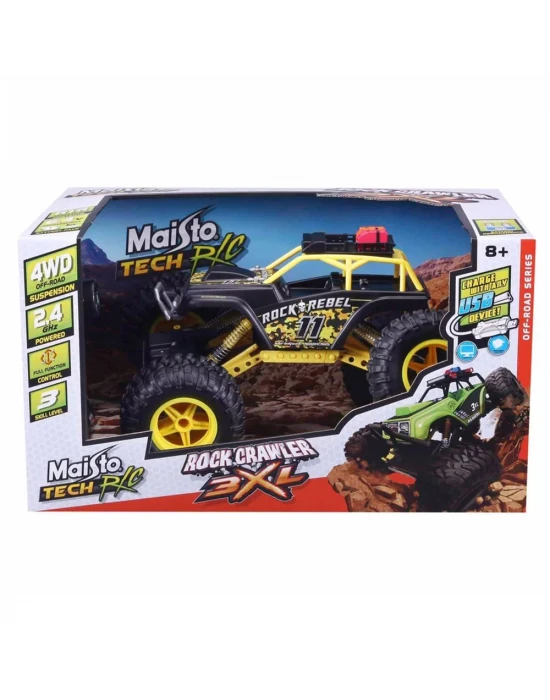 Maisto Rock Crawler 3XL Kumandalı Araba - Sarı