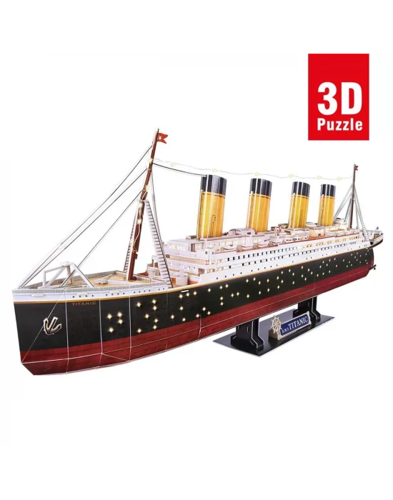 Cubic Fun Titanic Led Işıklı 3D 266 Parça Puzzle