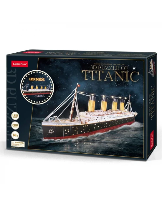 Cubic Fun Titanic Led Işıklı 3D 266 Parça Puzzle