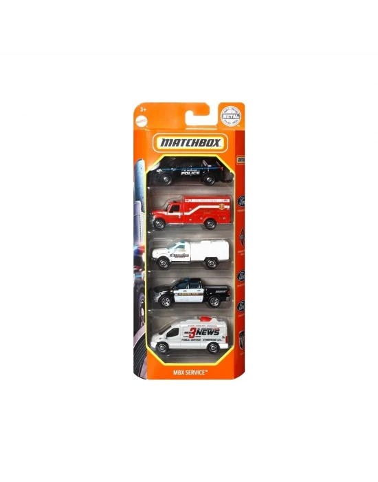 Matchbox Metal Beşli Araba Seti MBX Service HFH14