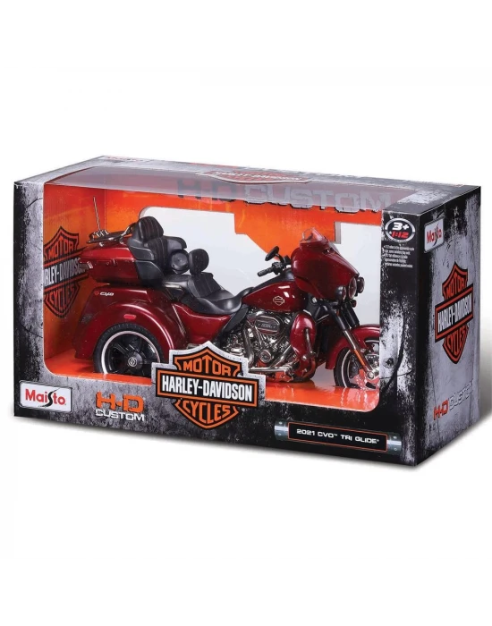 1:12 Harley-Davidson 2021 CVO TRI Glide Model Motor 32337 - Bordo
