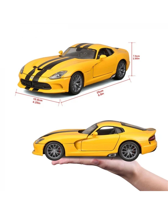 1/18 2013 SRT Viper GTS Model Araba Sarı 31128-3