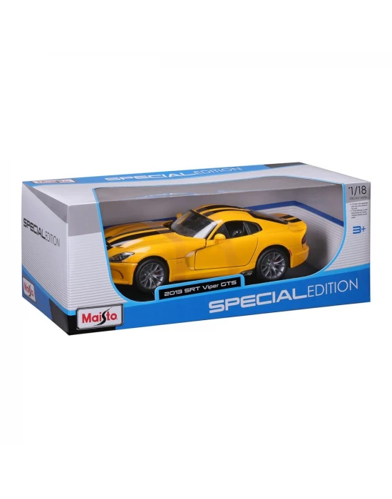 1/18 2013 SRT Viper GTS Model Araba Sarı 31128-3