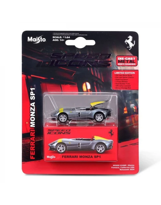 Maisto 1:64 Speed Icons - Ferrari Monza SP1 Gümüş