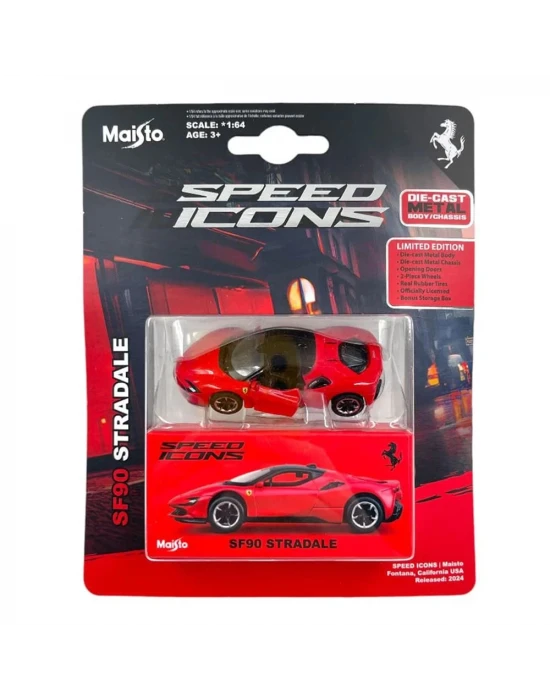 Maisto 1:64 Speed Icons - Ferrari SF90 Stradale Kırmızı