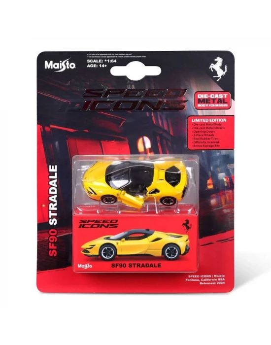 Maisto 1:64 Speed Icons - Ferrari SF90 Stradale Sarı