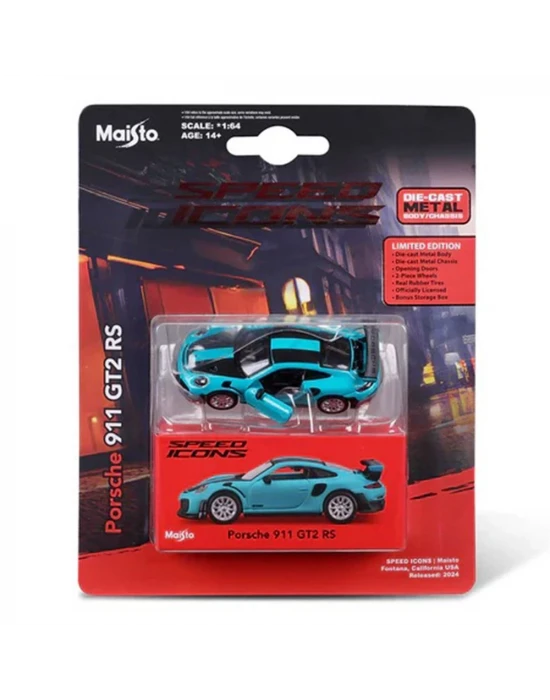 1:64 Speed Icons - Porsche 911 GT2 RS Miami Mavi