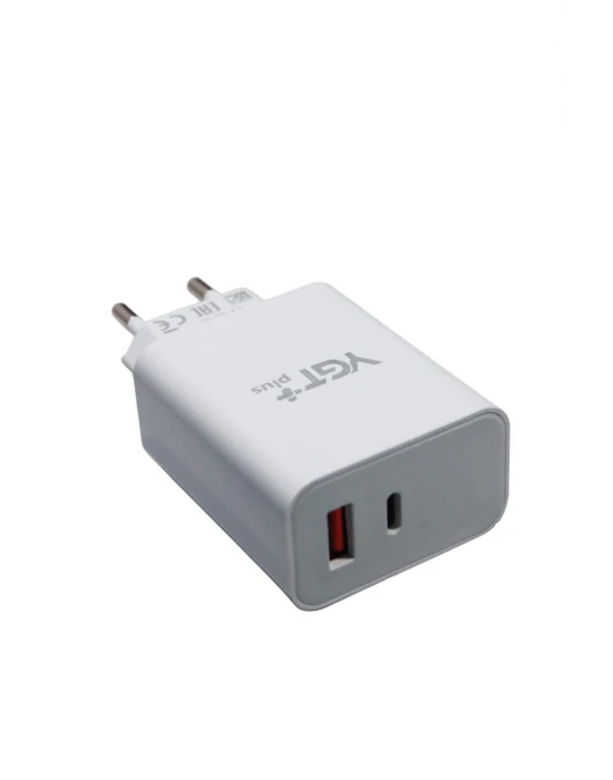 33w Turbo Şarj Özellikli USB + PD Şarj Aleti