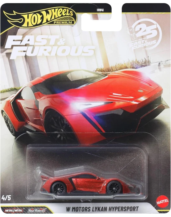 Hot Wheels Premium Series 25.yıl Özel Fast & Furious W Motors Lykan Hypersport HNW46 - JHW70-LA10
