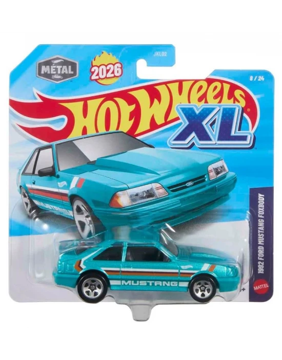 Hot Wheels XL Diecast Araba Tekli Paket 1:43 1992 Ford Mustang Foxbody JKL05