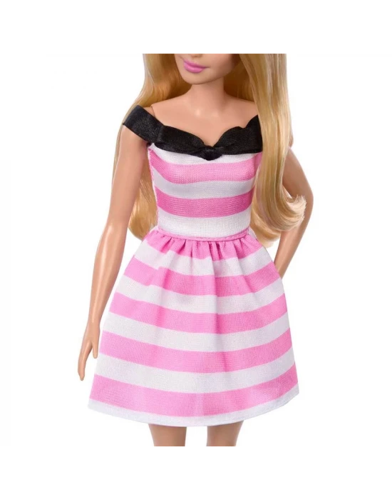 Barbie 65.Yıl Özel Pembe Elbiseli Bebek HTH66