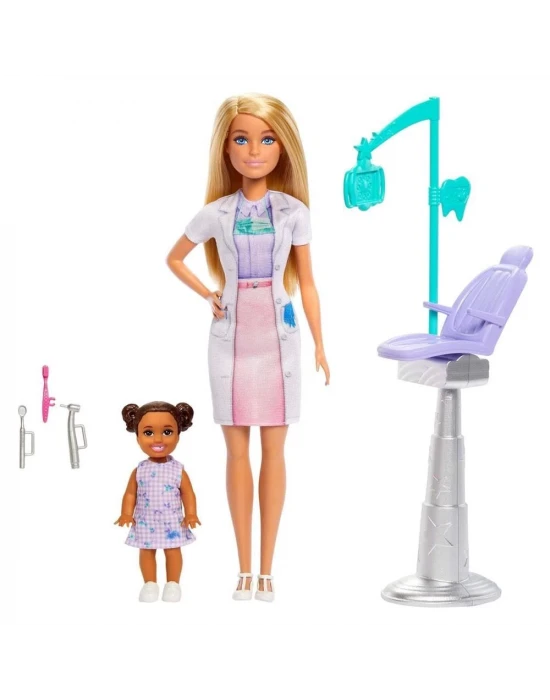 Barbie Bakım Temalı Kariyer Oyun Setleri - Dişçi JCR74