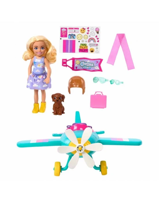 Barbie Chelseanin Pervaneli Mini Uçağı Oyun Seti HTK38