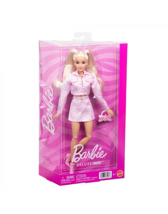 Barbie Deluxe Style Pembe Ceketli Bebek JJN69