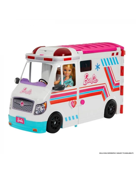 Barbie Dönüşen Ambulans ve Klinik Oyun Seti HKT79