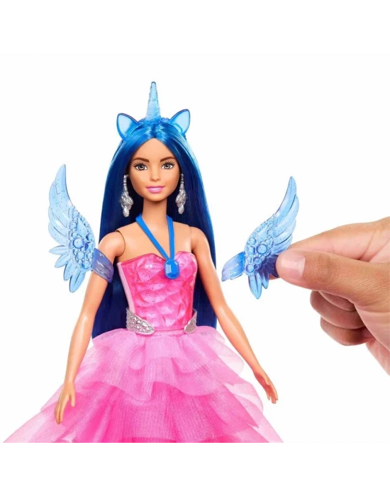Barbie Mavi Saçlı Prenses Bebek HRR16