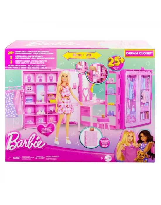 Barbienin Rüya Gardırobu ve Bebek Oyun Seti HXD58