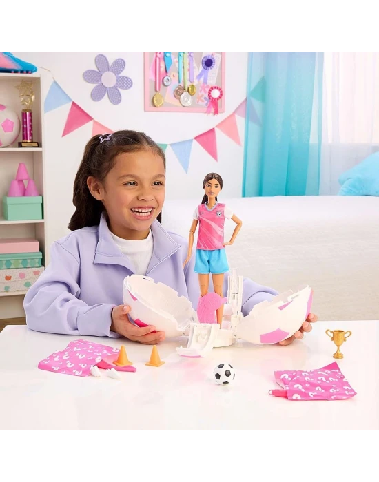 Barbie Roll ve Reveal Futbolcu Bebeği JMK20