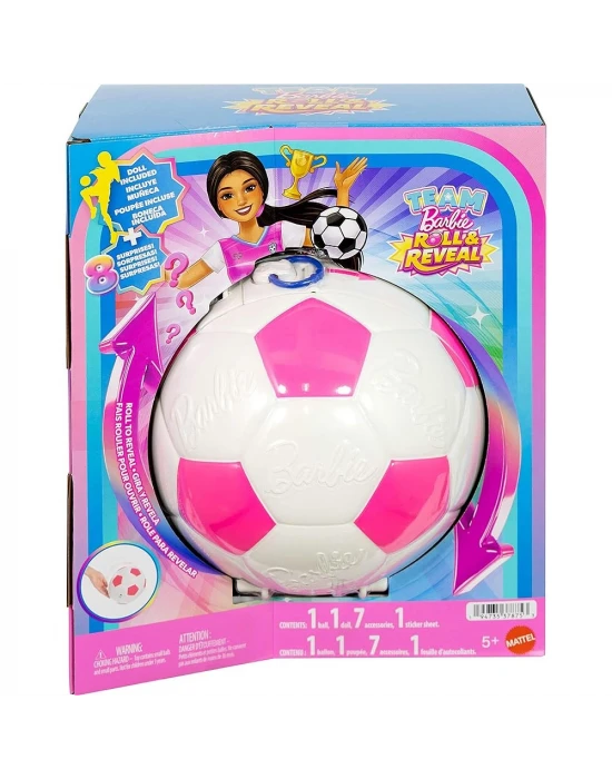 Barbie Roll ve Reveal Futbolcu Bebeği JMK20