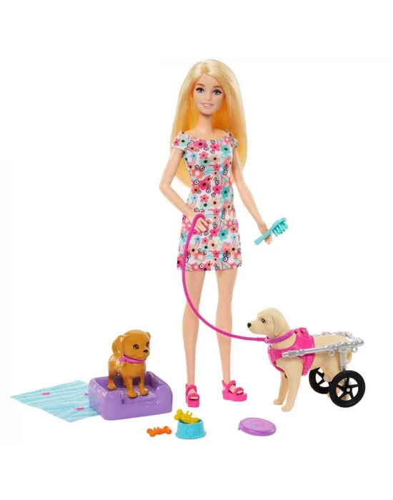 Barbie ve Engelli Köpeği Oyun Seti HTK37