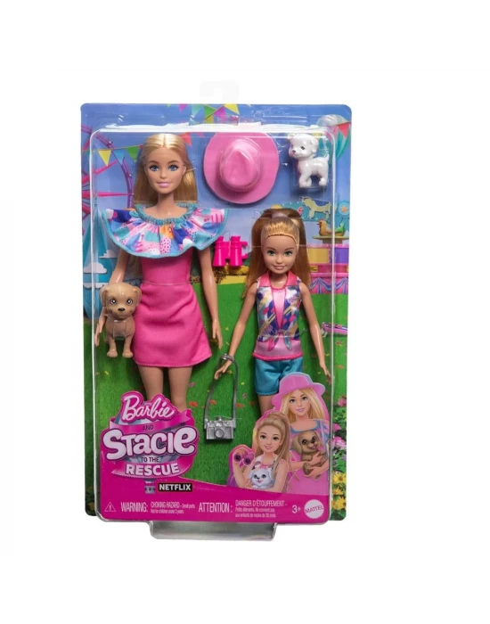 Barbie ve Stacie Kız Kardeşler İkili Set HRM09