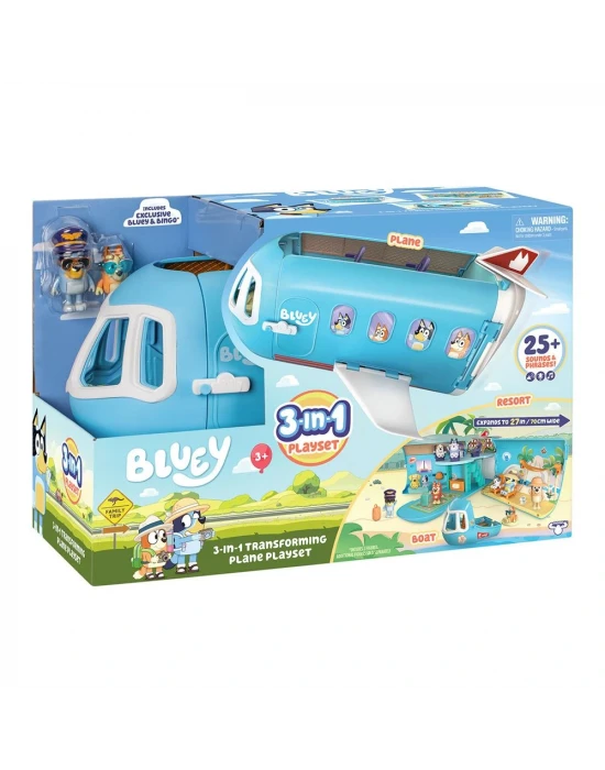 Bluey 3ü 1 Arada Dönüşen Uçak Oyun Seti 17670