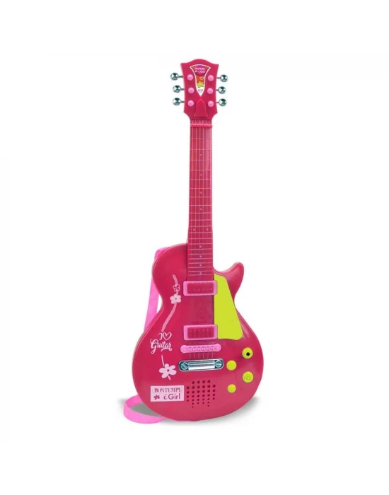 Bontempi Pembe Elektronik Çocuk Rock Gitarı 53 cm