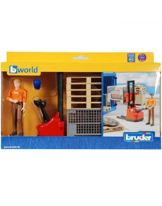 Bruder Bworld - 1 Sarışın Erkek ve Lojistik Seti