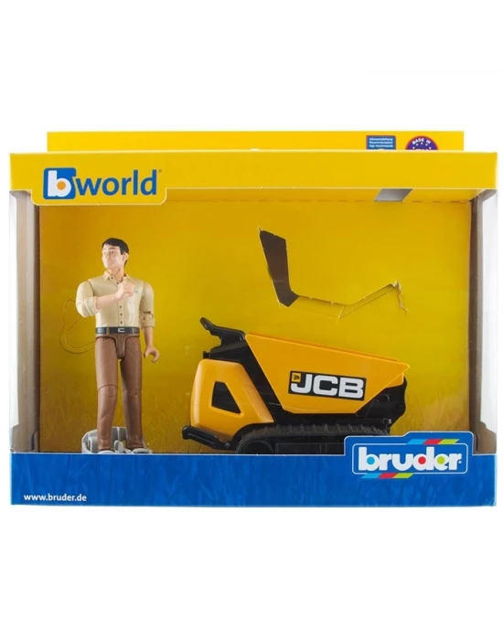 Bruder JCB Dumpster HTD-5 & İnşaat İşçisi