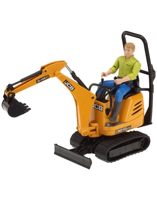 Bruder JCB MikroBagger 8010 CTS & İnşaat İşçisi