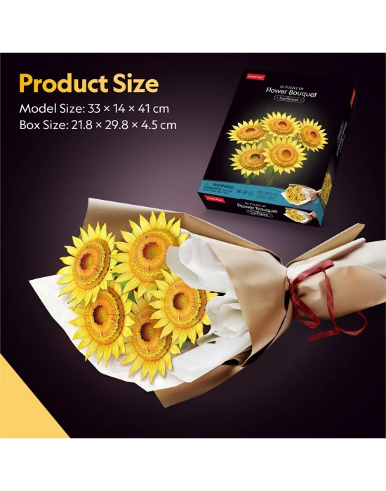 Büyük Ayçiçeği Buketi 3D Puzzle P866h