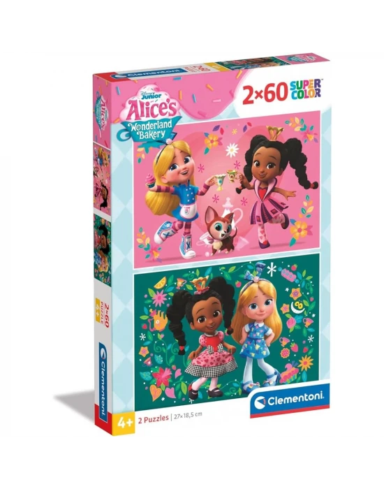 Clementoni Alice’s Wonderland Bakery Puzzle 2x60 Parça 24814
